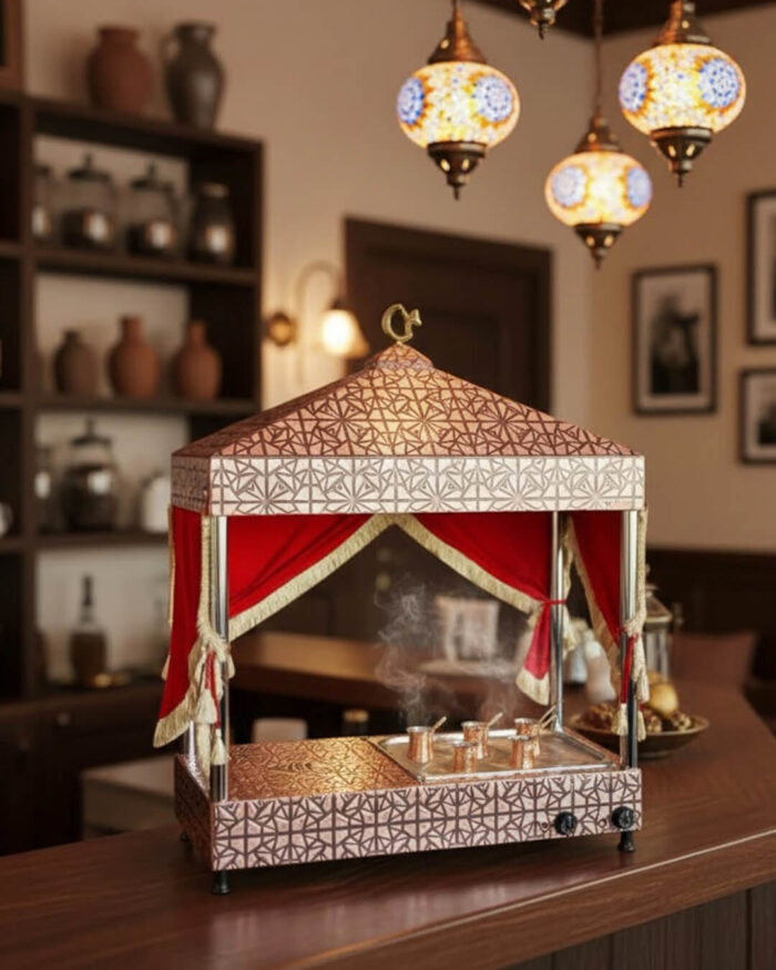 davlumbazlı kumda kahve makinesi