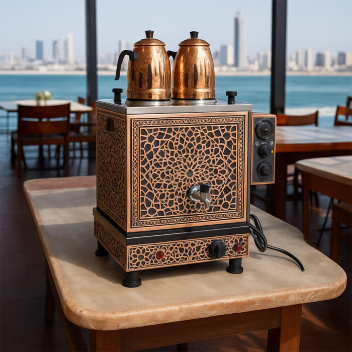 2 demlikli büro tipi çay kazanı