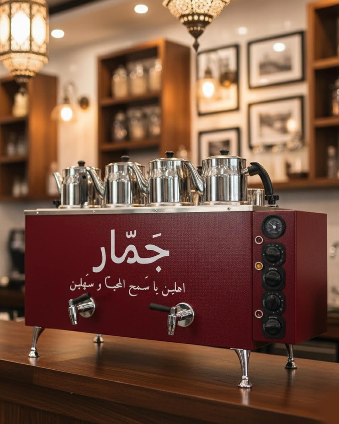 dört demlikli elektrikli çay kazanı