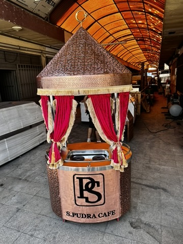 bakır kahveci güzeli standı oval model